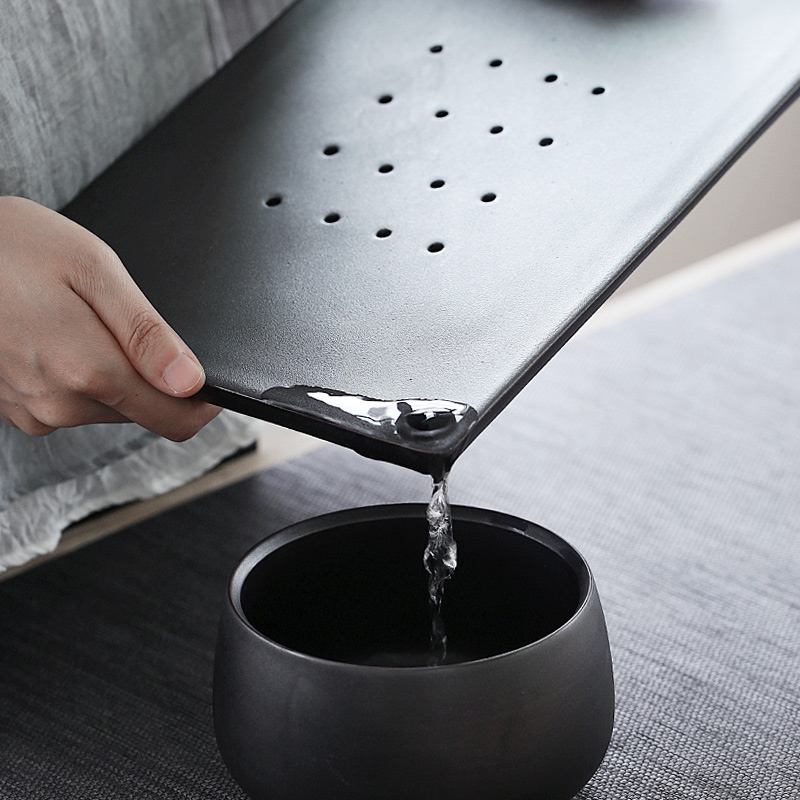 TaoZi coarse pottery tea tray bearing large creative ceramic pot saucer Japanese water dry terms plate of black tea