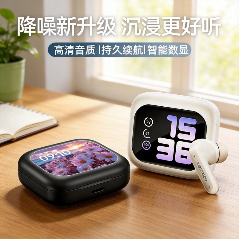 2026 New Model Led Color Screen Control Smart Ai Translation Bluetooth Earphones In-Ear High-Quality Sound Noise Reduction Sports Long Battery Life