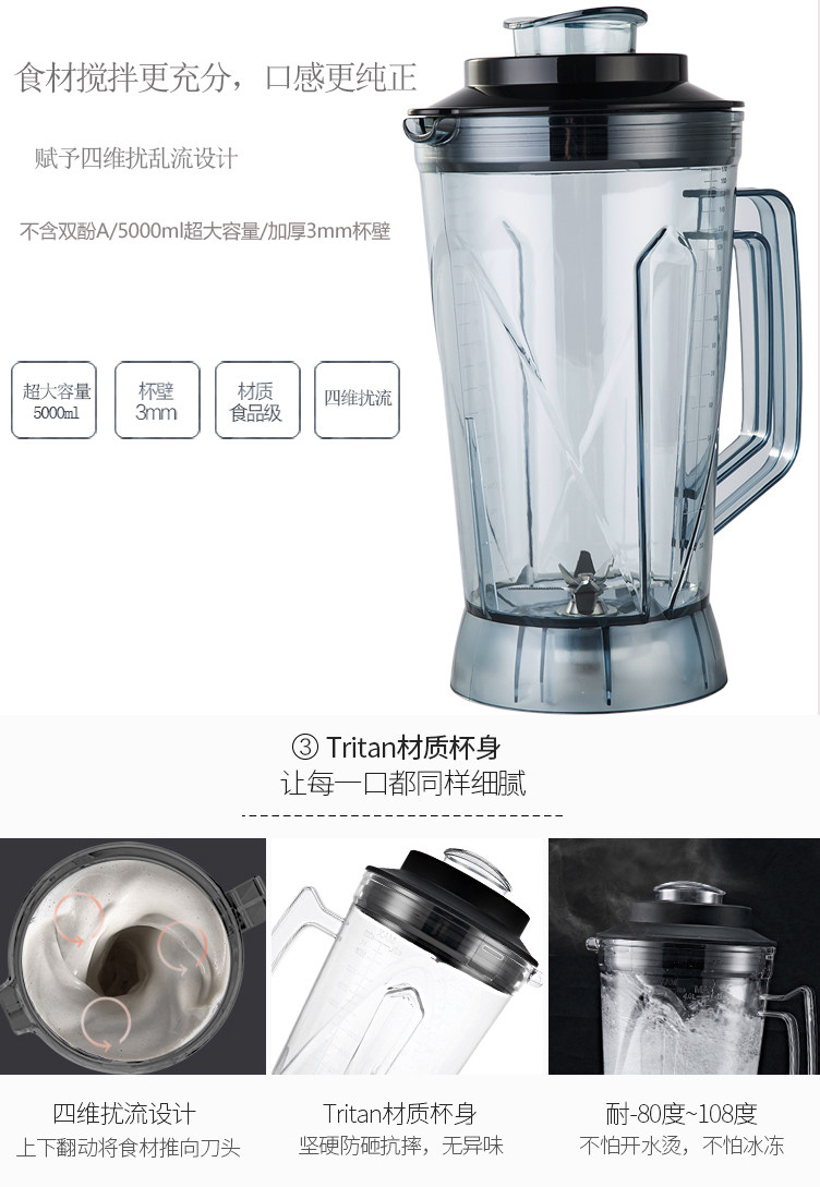 5L thương mại dung lượng lớn đa chức năng xỉ không có sữa đậu nành nghiền khô máy xay đậu phụ gia đình để nấu cơm máy nấu sữa hạt ranbem 735h