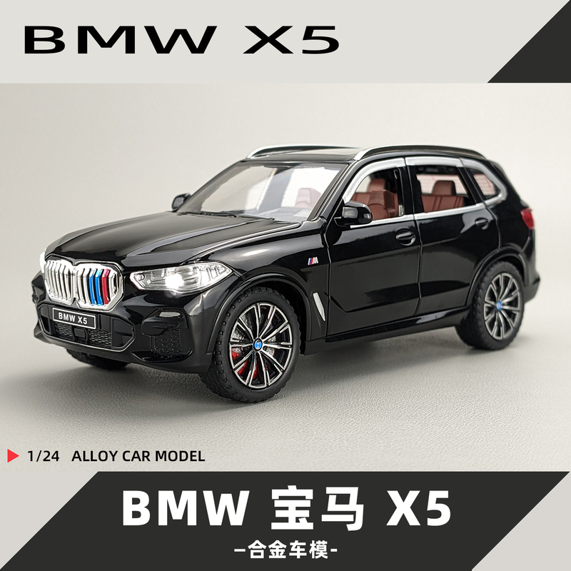 Bmw X5 Alloy Car Model 1:24 Scale Realistic Car Model Collectible Ornament Gift for Children Toy Car Gift