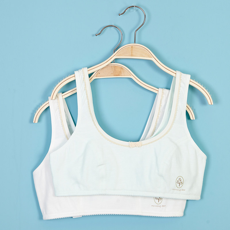 Bai Ling Bai Li cotton thin section of girl's underwear development period junior high school students vest-type underwireless bra 91002