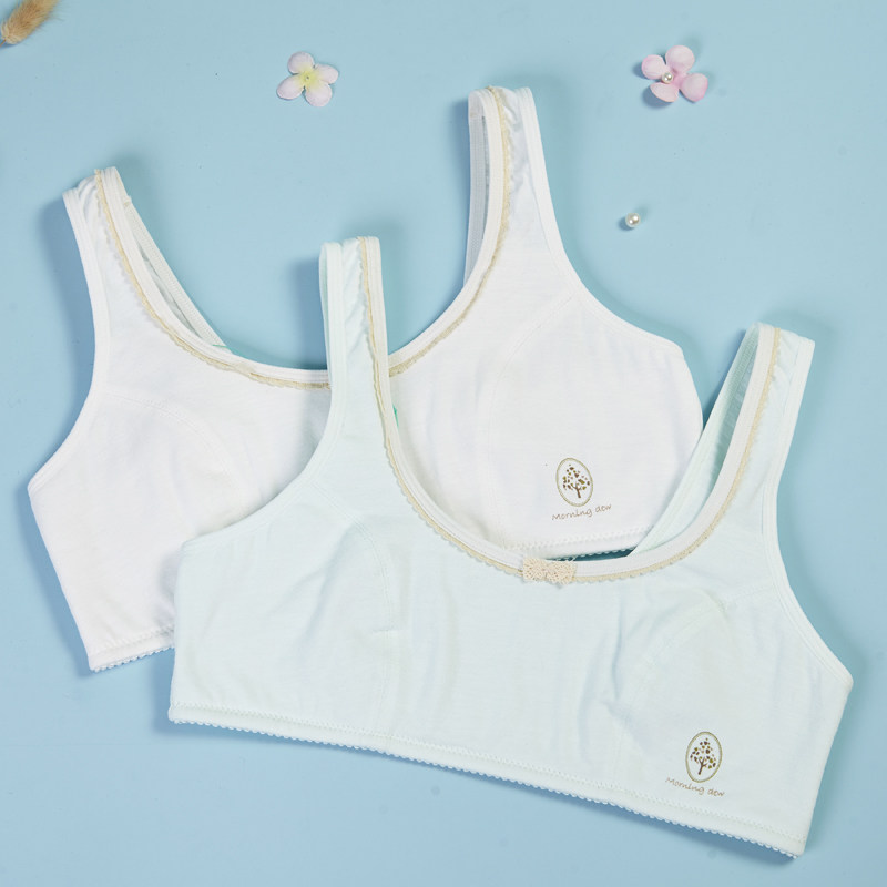 Bai Ling Bai Li cotton thin section of girl's underwear development period junior high school students vest-type underwireless bra 91002