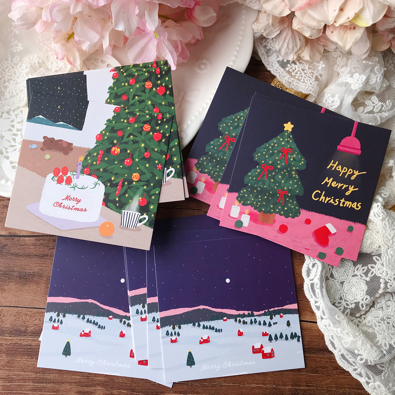 Merry Christmas DIY Baking Cake Christmas Eve Gift Florist Blessing Greeting Card