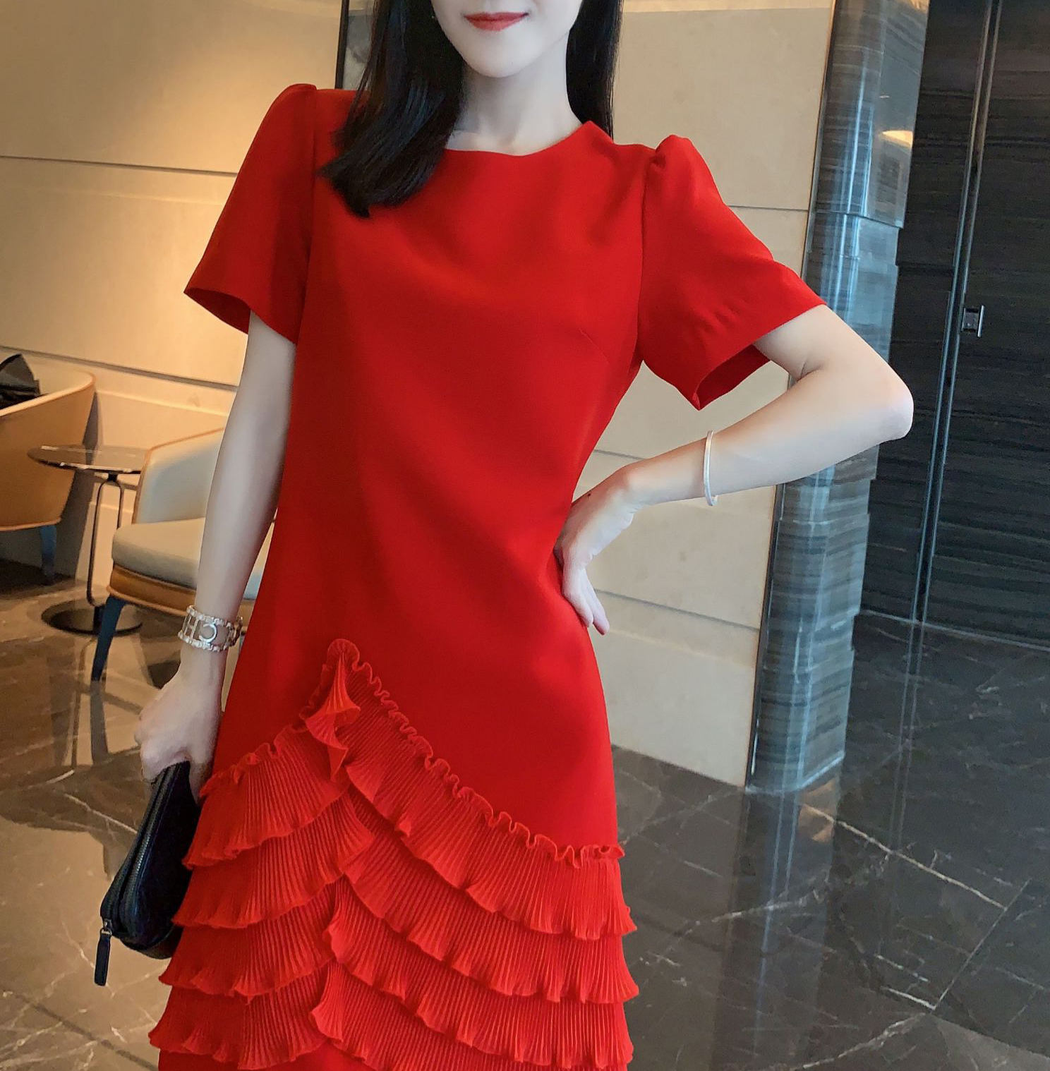 C8681 1970K VÁY ĐẦM LIỀN THÂN NỮ JIARELA NGẮN TAY THỜI TRANG NỮ G05 SẢN PHẨM MỚI