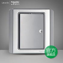 Schneider E3000 Metro series with LED light silver gray single open single dry contact self-reset switch