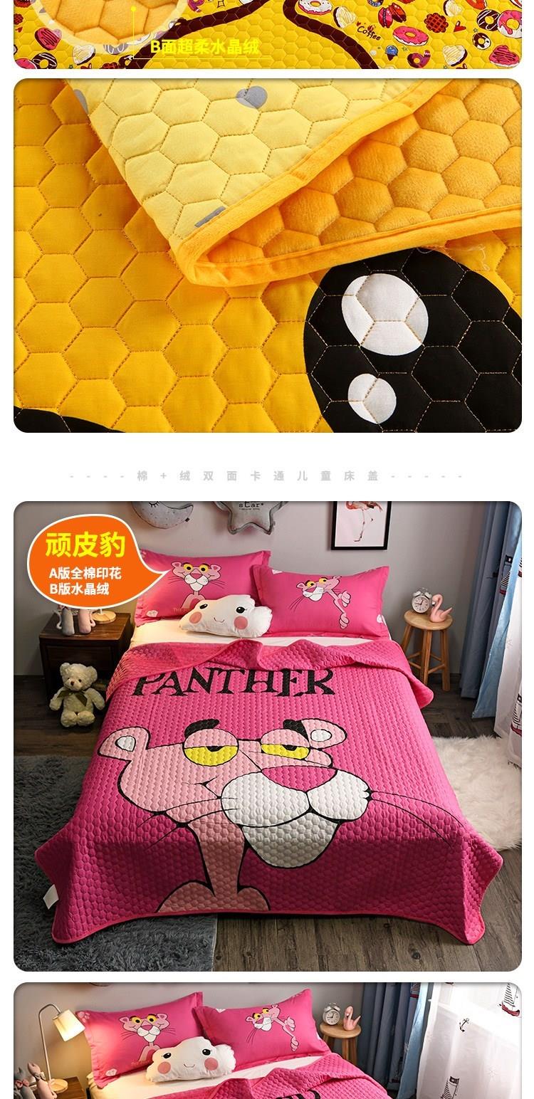 Cartoon giường bông bao gồm một mảnh duy nhất của mền tinh nhung ba mảnh trẻ em chăn bông là để tăng độ dày của các tấm mùa hè - Trải giường ga nệm