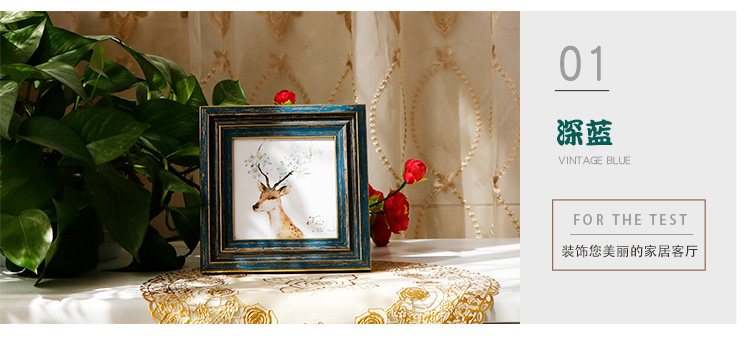 Khung ảnh retro Mỹ đặt 6 inch 7 inch 8 inch 10 inch A4 treo tường sáng tạo châu Âu khung ảnh cưới - Kính kính dior