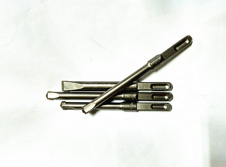 Square handle 10 four-pit electric hammer drill bit shovel wall king drill bit wall slotting special drill bit alloy flat chisel flat chisel