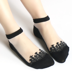 冬爱袜子女短袜浅口船袜薄款蕾丝棉底