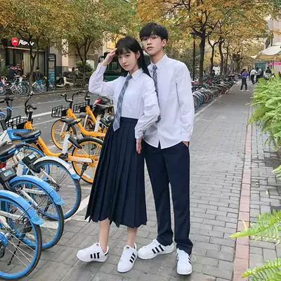 Class clothes summer suits women's short sleeves college style English Korean version of Junior High School High School students graduation season School uniforms