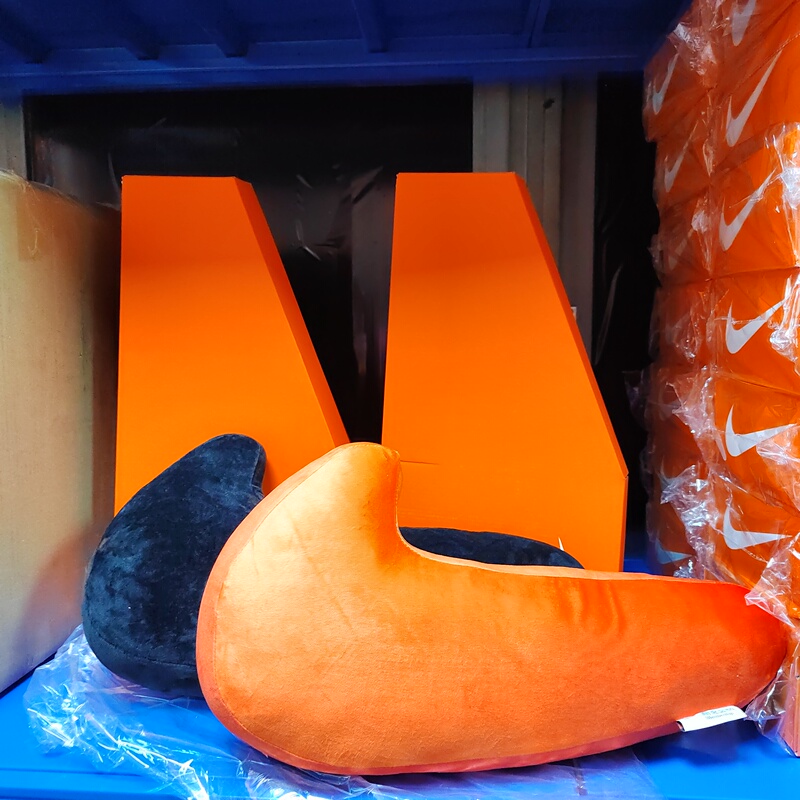 Nike Nike Year of the Dragon Greater China Limited Edition Happy Birthday Member Black and Orange Large Swoosh Backrest Pillow