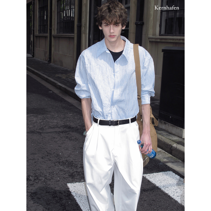 Men's Shirts Are a True Blessing! Thin Shirts with Vertical Stripes and a Textured Feel |   Kernhafen