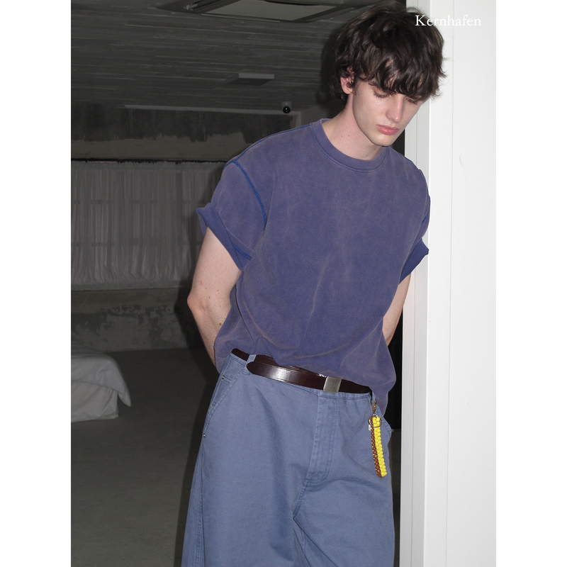 "Casual Outfits for Commuting Are a Boy's Ultimate Style!" Washed Short-Sleeve T-Shirt |   Kernhafen