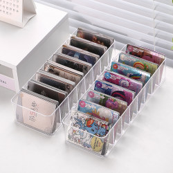 Transparent Large-Capacity Card Storage Box, Small Card Organizer with Compartments, Ultraman Card Storage Solution
