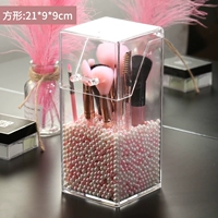 Квадратная кисть ковш+розовая белая жемчужина (около 2800 штук)