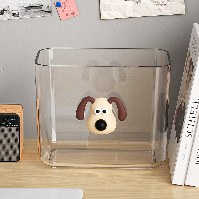 Transparent Desktop Trash Can, High Aesthetic Value, Mini Small Size, Simple Design for Home, Office, Living Room, Bedroom, Bedside Paper Basket