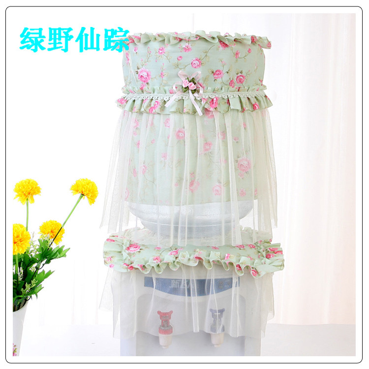 Pastoral lace water dispenser cover Fabric water dispenser set Two