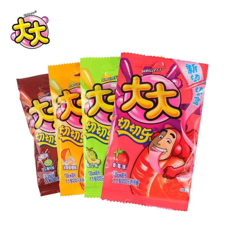 Great bubble sugar nostalgic roll box 30 gr * 4 boxes chiceroglycan greatly roll 8090 back nostalgia small snacks roll up