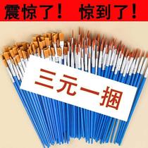 Art student childrens painting brush graffiti kindergarten handmade hook brush pigment nylon brush painting tool