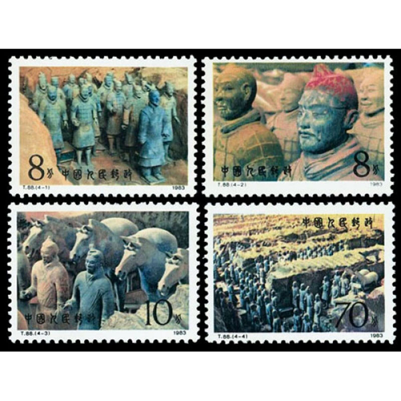 Collection of the World T88 Terracotta Warriors and Horses stamps of the Mausoleum of Qin Shi Huang