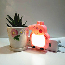 Piggy Page intelligent light control energy-saving lamp plug-in cute creative cartoon bedside bedroom Children Baby night light