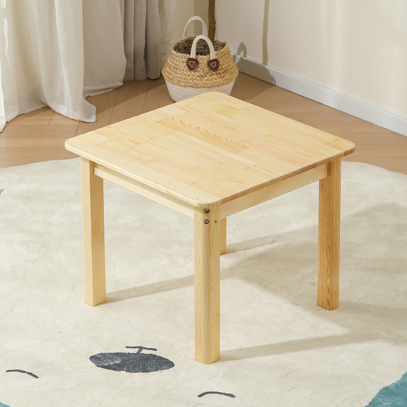 Kindergarten special table solid wood children's table and chair square table round table early education learning desk handmade reading writing table
