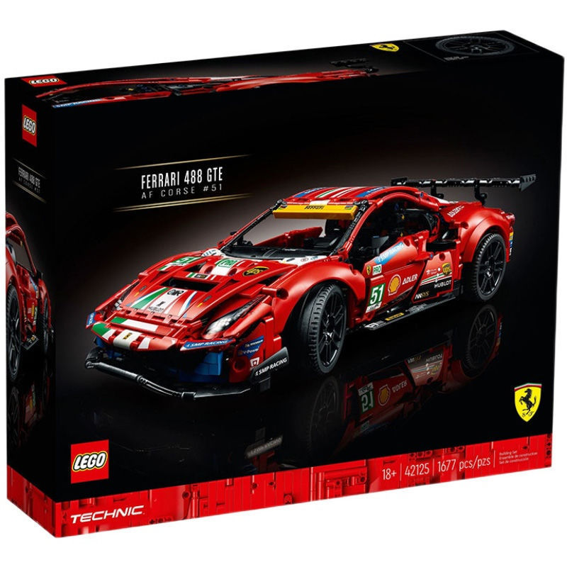 Lego 42125 Technic Mechanical Ferrari 488Gte Racing Car Boys' Building Block Toy