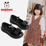 Babudou Flagship Store Официальные девочки черная кожа