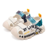 Детская обувь Babudou, детская обувь для мальчиков, лето 2025, новая стильная обувь с мигающими огнями, летние крутые детские сандалии Baotou для мальчиков