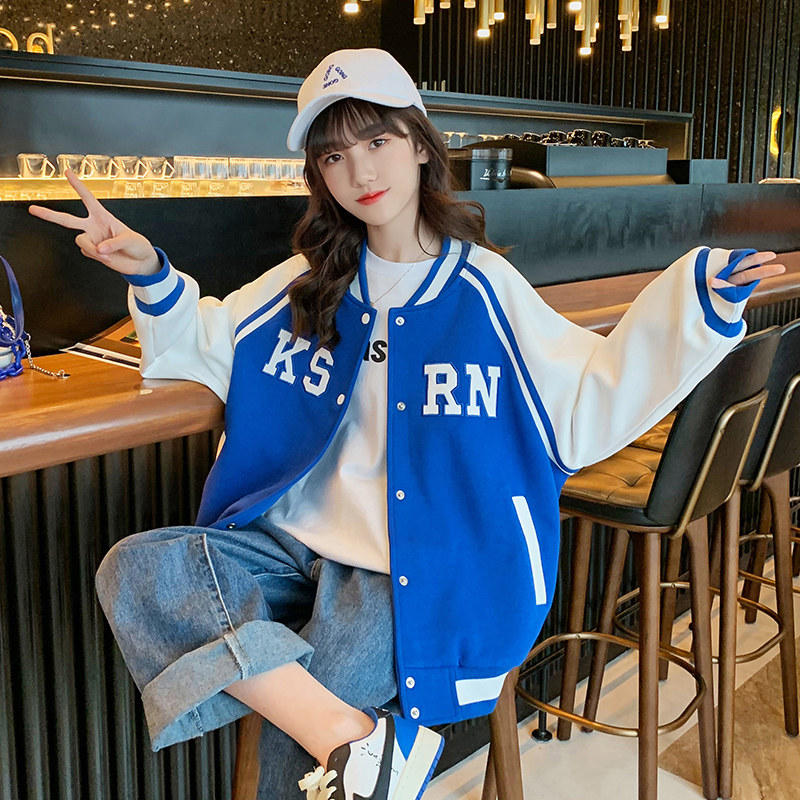 Girls spring coat 2022 new net red fashionable western style children's jacket top spring and autumn big children's baseball uniform