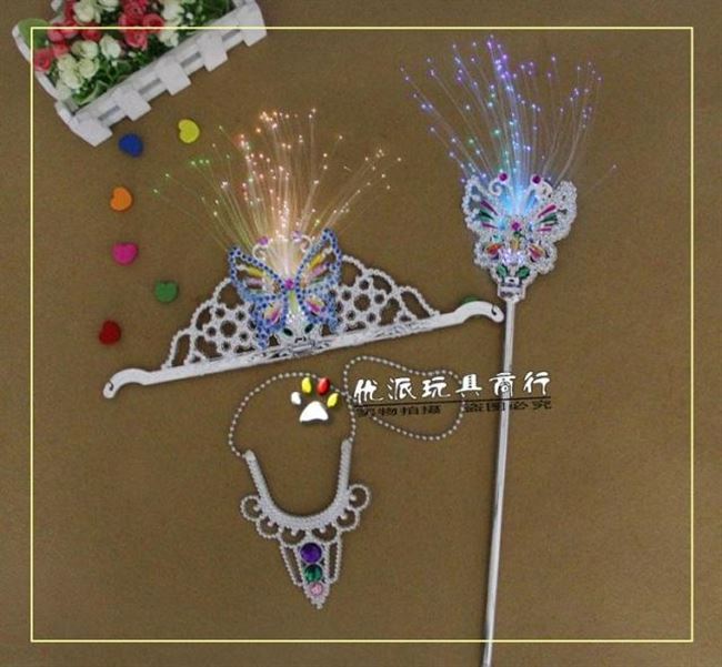 Giáng sinh 2019 Sản phẩm dành cho trẻ em Chụp ảnh Magic Wand Angel Stick Flash Fiber Fairy Rod Crown - Sản phẩm Đảng / Magic / Hiệu suất