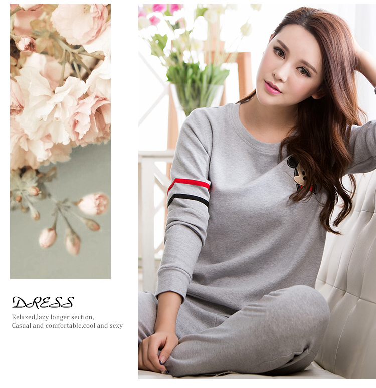 Bộ đồ ngủ cotton ở Nam Cực mùa thu đông bộ đồ ngủ lông cừu nữ 