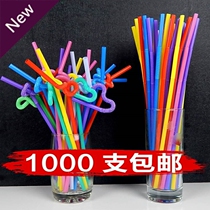 Long straw 26mm extended straw disposable long flexible extended 30cm black color art straw