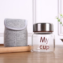 Small cup Mini water cup glass Korean version portable female small small personality handy cup Wide mouth chunky teacup