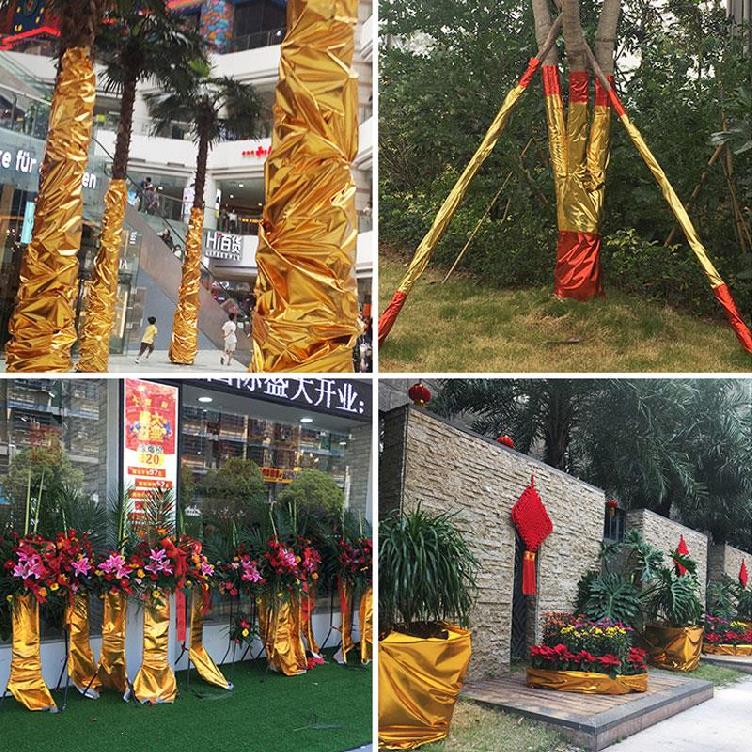 Decorative Gold Bugkin Paper Cylindrical Subarrangement Villa Shop Qing Thickened Pleated Bag Hotel Trees Creative Pleated Material