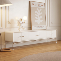 Cream wind TV cabinet light luxury modern minimal living room white baked TV cabinet tea combined small household cabinet