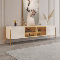 Light luxury rock panel TV cabinet High paint living room small apartment furniture Simple art coffee table TV cabinet combination