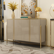 Light luxury dining side cabinet Hong Kong-style post-modern bright paint Designer furniture can be used as entrance cabinet Restaurant locker