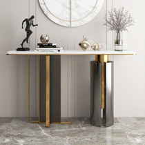 Marble porch table Italian light luxury style living room furniture can be customized rock board lobby entrance against the wall