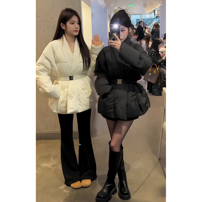 Korean-Style Design Lace-Up New Chinese-Style National Style down Jacket for Women, Winter Simple Retro Warm 90% White Duck down Coat Korean-Style Design Lace-Up New Chinese-Style National Style down Jacket for Women, Winter Simple Retro Warm 90% White Duck down Coat