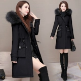 Зимний пуховик, длинная утепленная куртка, утиный пух, 2020, средней длины