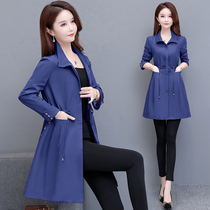 Temperament Spring Autumn Windsuit Jacket Womens Spring Clothing 2022 New Cashies Slim Fit Slim Pop 100 Hitch Mamma Coat