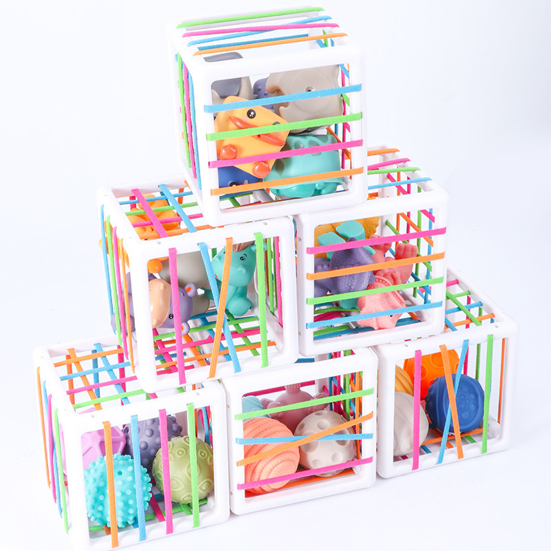 Rainbow Morning teaches Baby Cube Puzzle A Year Old 1 Year Old Sesele Toy 2 Toddler Toys 0-3 Year Old 4 Enlightenment Box