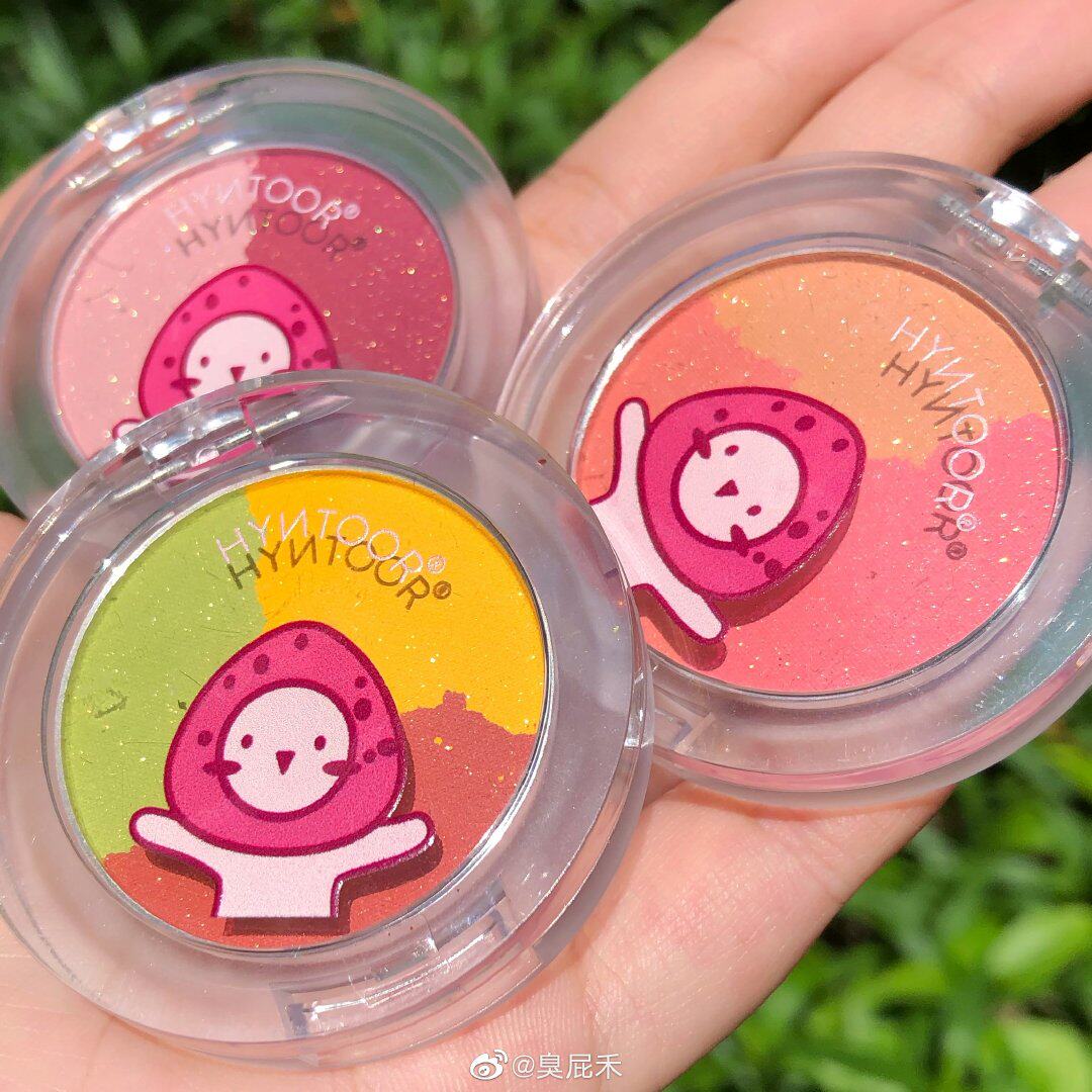 3 pieces 9 fold 5 pieces 8 fold clear bin welfare lipstick red blush eye shadow