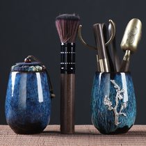 Ceramic Gongfu tea with whole set of tea aisles Six Gentleman Great Whole Purple Sand Pot Tea Cup Glass Tea Fork Accessories Suit Tea Darling