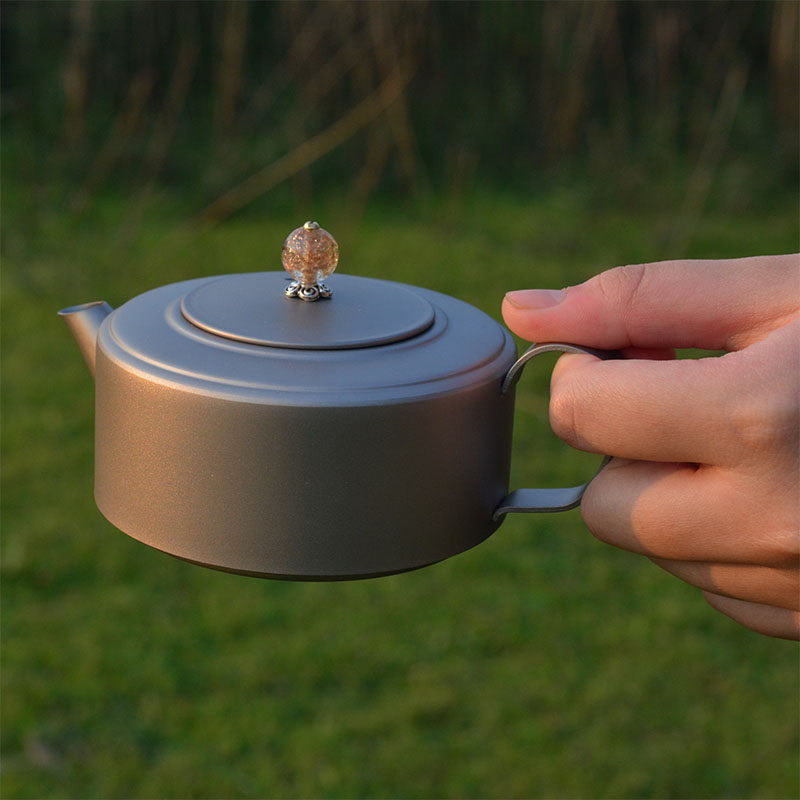Pure Titanium Bubble Teapot portable Gongfu tea with titanium teapot set small capacity small number tea dish Chinese style