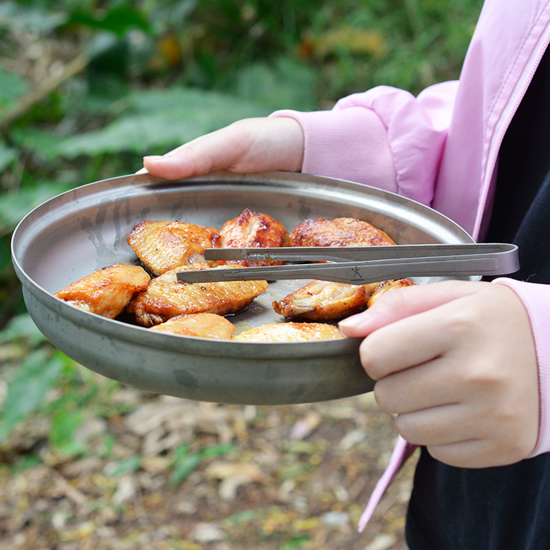 AIFREEDOM pure titanium extended barbecue clip titanium barbecue chicken wing clip steak clip food clip titanium tweezers