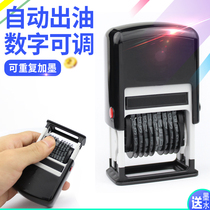 Automatic push-on digital stamp Adjustable combination number stamp wheel Rolling date Batch number Number stamp Trumpet