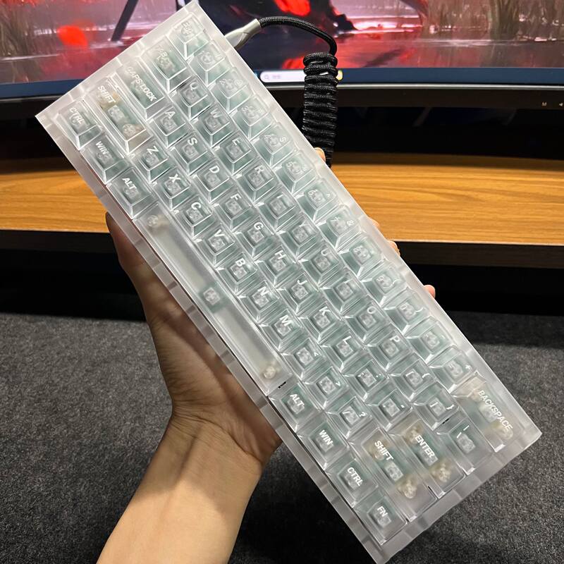 【Cloud White】Pc Frosted Transparent Original Wooting Little Bee Ez/Ev63 Rog Night Demon Meijia Shi 【Cloud White】Pc Frosted Transparent Original Wooting Little Bee Ez/Ev63 Rog Night Demon Meijia Shi