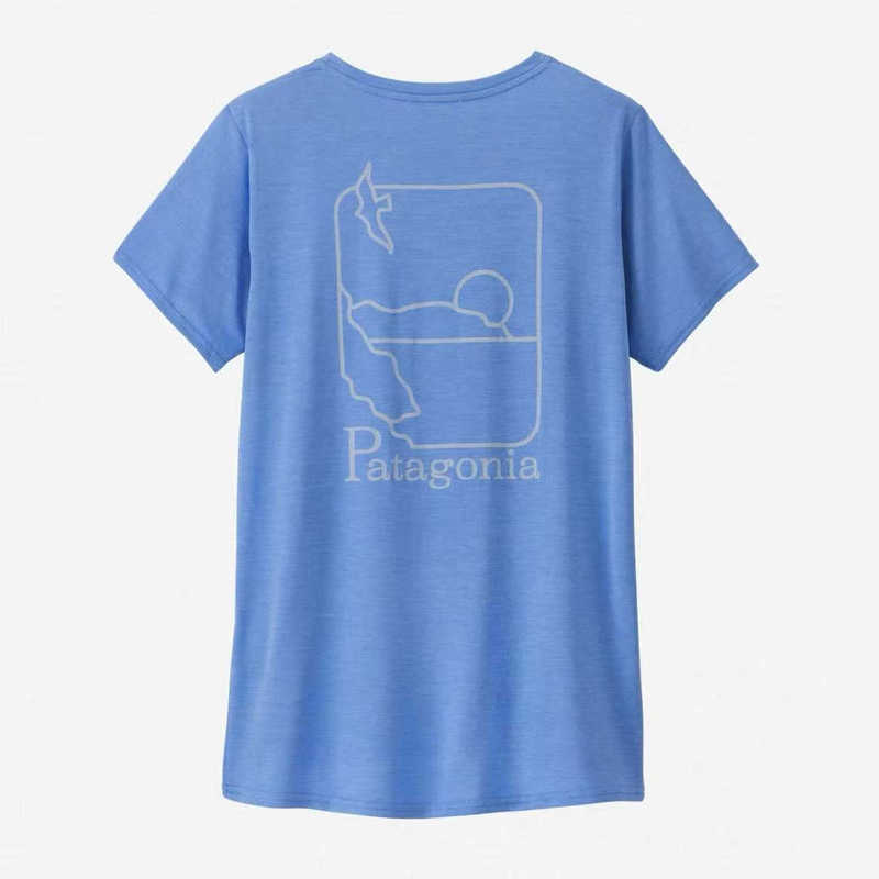 Authentic In-Stock Patagonia Cap Cool Patagonia Women's Round-Neck Quick-Dry Short-Sleeve T-Shirt 45365